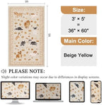 DUKINO 3x5 Rug, Washable Dog Bedroom Area Rug Soft Non Slip, Beige Yellow - Image 2