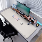 MAIDERN 55” x 24” Cork & Leather Desk Pad, Large XXL Desk Mat (Cream) - Image 5