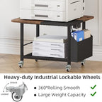 YAOHUOO 23.6" Large Printer Stand with Power Outlet,3D Printer Table - Image 4