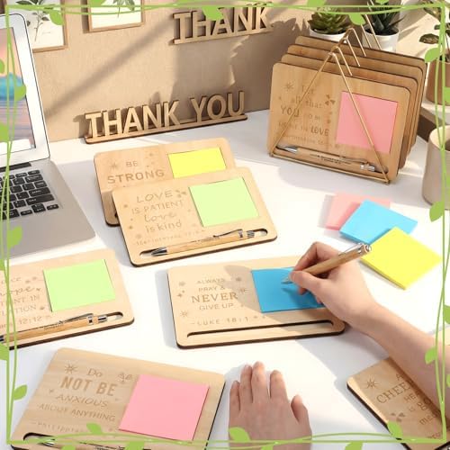 Kosiz 10 Set Wooden Sticky Note Holder Kit - Image 4