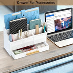 Desk Organizer with Drawer, Countertop Bill Mail Organizer and File Storage - Image 4