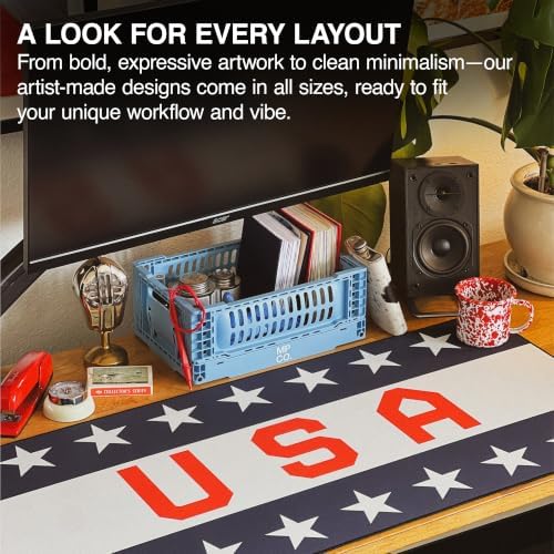 MPCO. Star Spangled Banner Gaming Desk Pad, 36" x 17" Duraglyde Desk Mat - Image 6