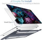 MEEgoodo for MacBook Air 13.3 inch Case 2021 2020 2019 2018 A2337 M1 A2179 A1932, Hard Shell with Keyboard Webcam Cover & Trackpad Film & Type C Adapter for MacBook Air M1, Beautiful Fantasy Flower - Image 4
