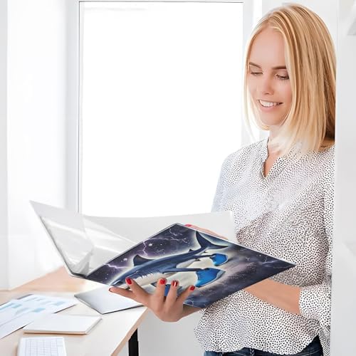 ALAZA Tralalero Tralala Meme Italian Brainrot Shark 1 3 Ring Binder 1.5 Inch Three Ring Office Binders w/clipboard & 3 Pockets, Hold 200 Sheets, 2 pcs - Image 7
