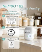 NIIMBOT B2 Label Maker Machine with Tape for Home Office, Gray White - Image 2