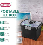 Sterilite Portable File Box, Letter File Storage Bin with Handle, 4 Pack - Image 2