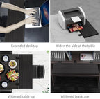Desk Extender 24‘’ x 12 Inch Foldable Table Extension Folding Wall Table Keyboard Extender for Desk Clamp-on Shelf for Dorm Bunk, Office, Kitchen Bar, RV Countertop, Laundry Room (Black) - Image 4