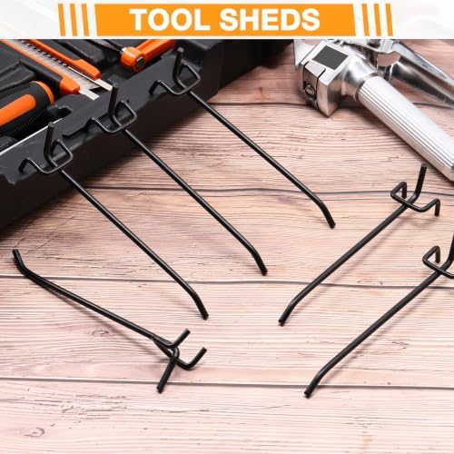 Shimeyao 200 Pcs Peg Board Hooks Stainless Steel Pegs,6 Inch,Black - Image 6