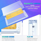 SATINIOR 300 Pcs 130 Pt Acrylic Magnetic Card Holders 2.5 x 3.54 Inch Tag Holder Clear Protectors Hard Plastic UV Protection Case for Sports Baseball Card Trading Storing Displaying - Image 3