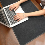 Lifup Felt Desk Pad, Dual-Sided Cork Desk Mat, Non-Slip Large Gaming Mouse Pad Writing Mat for Office Home Black 2 31.5" x 11.8" - Image 4