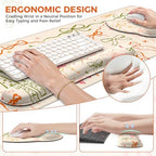 iCasso Desk Pad Mat, Large Mouse Pad and Keyboard Wrist Rest Set - Image 4