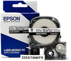 LABELWORKS Epson 205STBWPX Heat Shrink Tube - Black on White - 5mm - Image 6