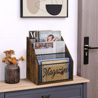 YINMIT 3 Tier Magazine Rack, Stepped Magazine Holder Floor for Home Storage - Image 5