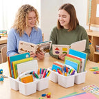 Geelin 24 Pack Classroom Caddy Bulk, 9.3 x 8.5 x 5.1 inch, White - Image 4