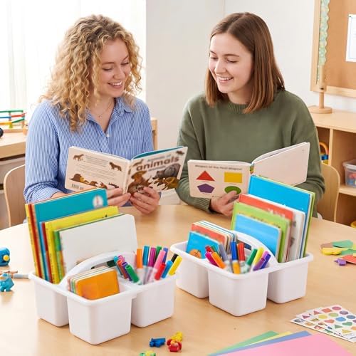 Geelin 24 Pack Classroom Caddy Bulk, 9.3 x 8.5 x 5.1 inch, White - Image 4