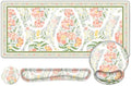 Desk Mat, 4in1 Large Mouse Pad with Wrist Rest, Cute Desk Matt for Desktop, Deskpad Mat, Anti-Slip XXL Computer Ergonomic Mousepad with Wrist Support for Keyboard and Mouse I Elegant Daisy Florals by NXZGO