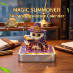 3D Time Piece Calendar, 2027 Desk Calendar With LED Light, 3d Tree Memo Pad Creative Desk Calendar, Christmas Gift for Colleague Friend, Desktop Decoration (SUMMONER) - Image 3