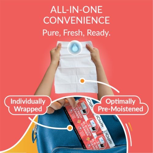 iCloth 70% Isopropyl Alcohol XL Screen and Electronics Wipes, Lint-Free, Streak-Free, Fast-Drying, Removes Dust and Fingerprints (192 Wipes) - Image 2
