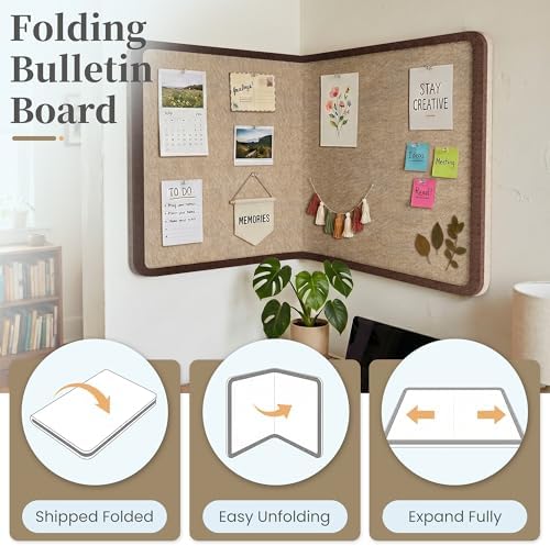 Bulletin Board Decorative Felt Foldable Vision Photo Pin Boards - Image 5