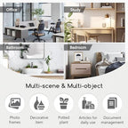 Jerry & Maggie Desktop Organizer Office Storage Rack Adjustable Wood Display Shelf Free Style Double H, Multi-Functional Mini Bookshelf for Desk Natural Stand (Black) - Image 6