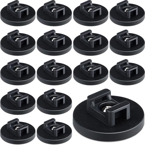 Yookeer 15 Pcs Magnetic Zip Tie Mount Cable Clips Black, 43 mm by Yookeer