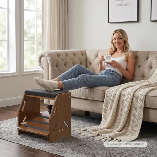 CHOEZON Adjustable Foot Rest Under Desk with Cushion and Non-Slip Design - Image 3