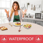 LAMINET - Deluxe Cushioned Heavy-Duty Table Pad Protector for Dining Room Table - 70" x 70" Square Waterproof Vinyl Table Padding Under Tablecloth Cover for Rectangular Square Tables - Image 4