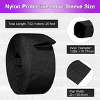1.25" ID Nylon Protective Hose Sleeve, Nylon Protective Sleeve Nylon Protective Sheath Nylon Cable Cover for Welding Torch Hydraulic Hose, 25' Length, Black - Image 2