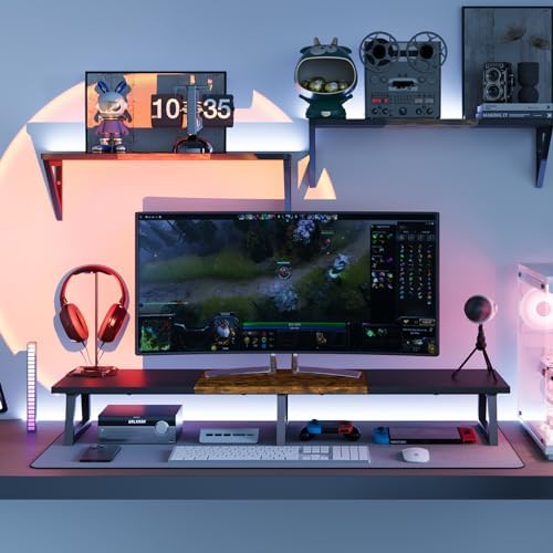 TEAMIX 42 inch Large Dual Monitor Riser, Desk Organizer Stand for TV Laptop - Image 6