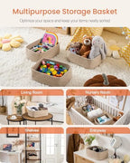KALLAX Small Woven Storage Basket for Organizing, 13.5x9.5x5 inches, 3 Pack - Image 3