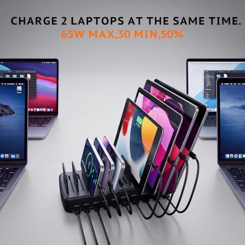 Charging Station for Multiple Devices, Adjustable Dividers Charger Dock - Image 7