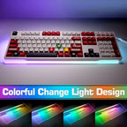UCINNOVATE Dreamcolor Acrylic Computer Keyboard Stand with Wrist Rest, LED Backlit Keyboard Stand Tray, USB Interface Titled Keyboard Riser for Easy Ergonomic Typing and Working Office Desk, Home - Image 5
