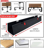 No Drill Under Desk Cable Management Tray, 36" Desk Cable Organizer - Image 3