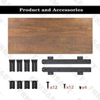 FRMSAET Under Desk 20/24/30 inch Keyboard Drawer Platform (30 in, Brown) - Image 6