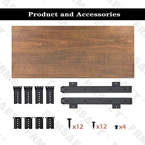 FRMSAET Under Desk 20/24/30 inch Keyboard Drawer Platform (30 in, Brown) - Image 6
