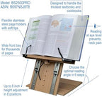 BS2500PRO XL Super Heavy Duty 15.4x10.5 Portable Height Adjustable Foldable Eye Level Bookstand Holder for Reading Hands Free Large Thick Heavy College Textbooks Tablets Neck Pain Free - Image 2