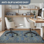 48"x60" Office Chair Mat for Hardwood Floor, Non-Slip Washable Dark Blue - Image 4