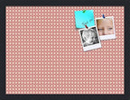 PinPix 20x15 inch Cork Bulletin Board. This Decorative Framed Pin Board Comes with Diamond Pattern in Pink and Beige Design and Satin Black. Ideal for Home, Office Decor or School (PinPix-290) by PinPixBulletinBoards