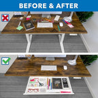 Mount-It! Under Desk Drawer with 4 Compartments, Deep Low-Profile Slide-Out Storage Organizer, 25.8″ x 12.5″ x 1.6″, Smooth Glide Pull-Out Tray for Traditional & Single Motor Standing Desks, White - Image 4