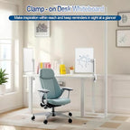 16x12 Clamp-On Desk Whiteboard, Double Sided Magnetic Dry Erase Memo Board - Image 2
