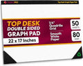 Large Graph Paper Pad 22 x 17 in, 50 Sheets, 1/4 in Grid by CADMUSPRO