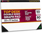 Large Graph Paper Pad 22 x 17 in, 50 Sheets, 1/4 in Grid by CADMUSPRO