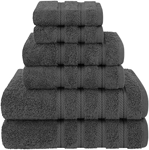 American Soft Linen 100% Cotton Luxury Turkish Towels, 6 Piece Towel Set by AmericanSoftLinen