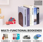 Book Ends,8 Pack Large Bookends Wood Book Ends Universal Economy Bookend (8, Large) - Image 6