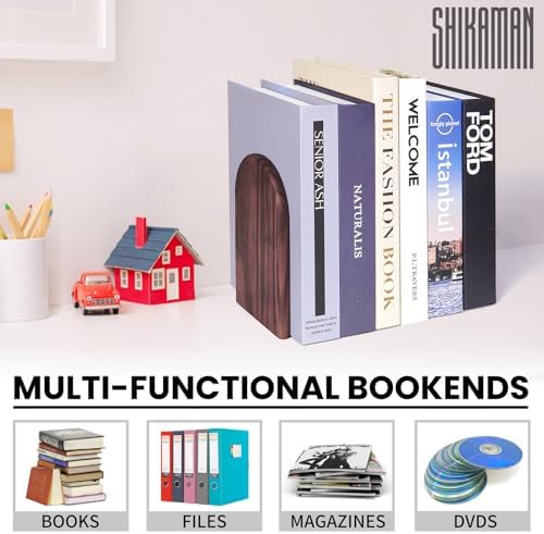 Book Ends,Bookends Wood Book Ends Universal Economy Bookend (16, Large) - Image 5