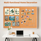 Maxtek Cork Board 48 x 36 in, Large Bulletin Board for Wall Aluminum Framed - Image 3