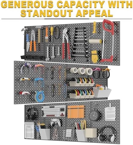 Ultrawall Metal Pegboard Panels, Pegboard Wall Organizer, Black Peg Boards - Image 5