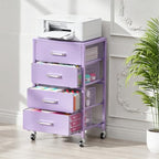 4-Drawers Metal Rolling Cart, Utility Storage Cart with Wheels - Image 6