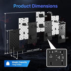 PEGZONE Controller and Headphone Holder Wall Mount, 7pcs, Black & White - Image 6