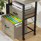GYIIYUO 2 Drawer File Cabinet 24''W, Mobile Filing Cabinet, Printer Stand - Image 5